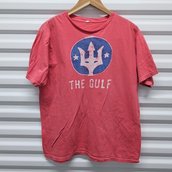 The Gulf Trident Graphic T-Shirt Size L Women Red Coastal Short Sleeve Cotton — photo 2